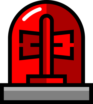 Red emergency siren png