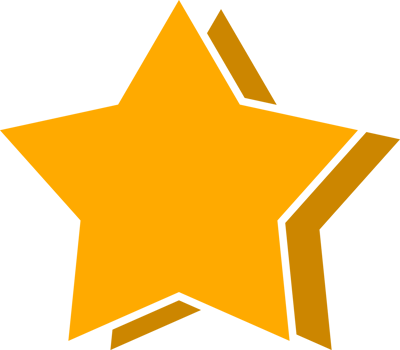 Yellow shining star sparkle icon png