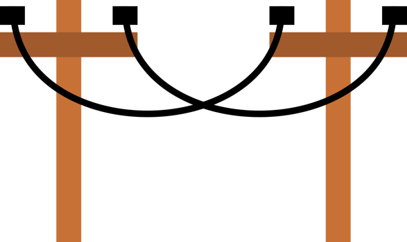 Brown wooden voltage power electric pole png