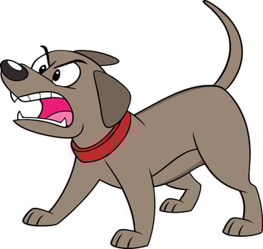 Dog angry expression vector