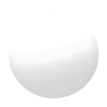 A Simple White Sphere with Subtle Shading and Soft Reflections on Transparent Background png