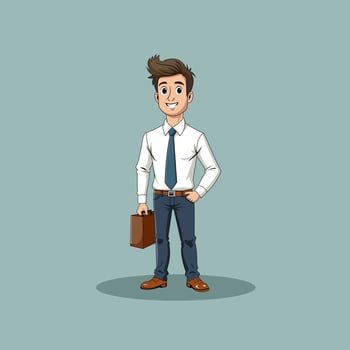 man wearing neat clothes ready to go to the office vector
