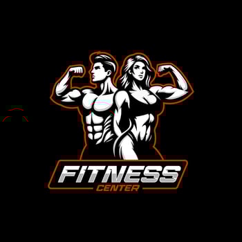 illustration logo for fitness center vector