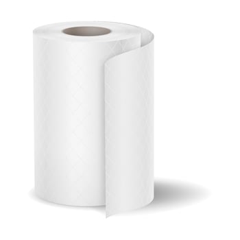 Highquality illustration of a toilet paper roll with a realistic texture. Soft white color. Useful for hygienerelated content and bathroom product designs. vector