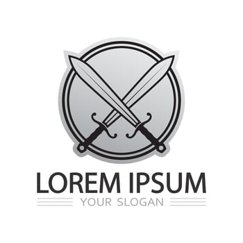 Throwing Knife Logo Design for Combat Accessories vector