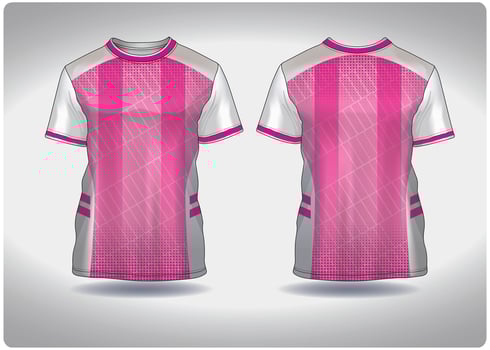 Pink sports jersey design for athletes vector