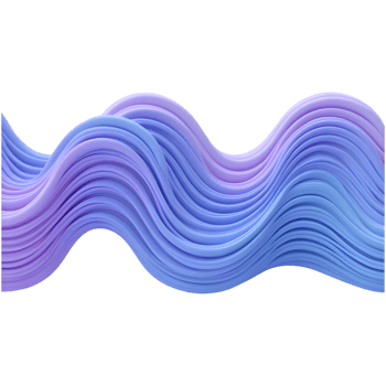 Elegant Flowing 3D Ribbon Wave with Gradient Hues on Transparent Backdrop png