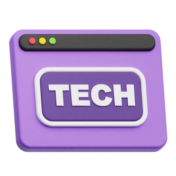 tech website 3d icon png