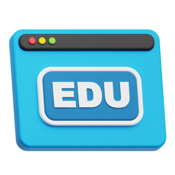 edu website 3d icon png