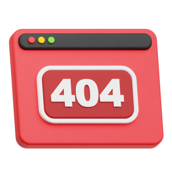 404 website 3d icon png