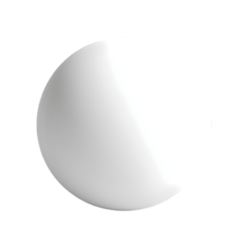 Minimalist White Orb with Soft Gradient on Transparent Background png