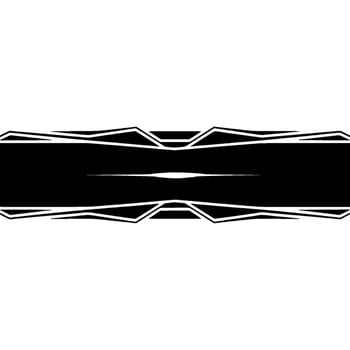 Geometric Black and White Abstract With Central Stripe vector
