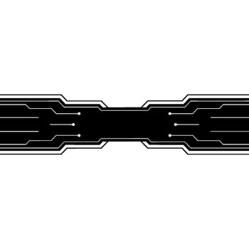 Modern Tech Abstract Background Black Circuit Board Stripe on White Space vector
