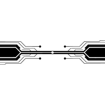 Minimalist Tech Circuit Board , Black White, Modern Background vector