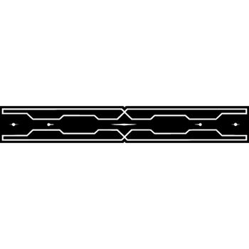 Futuristic Circuit Board Element, Black and White, Minimalist vector