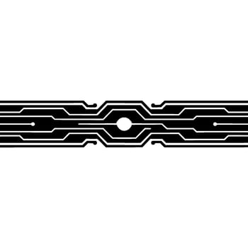 Minimalist Tech Circuitry Black Lines White Background vector