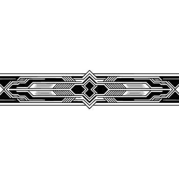 Modern Geometric Border Black White Art Deco vector