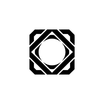 Geometric Black and White , Minimalist Symbol vector