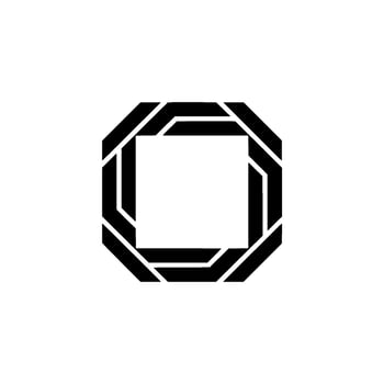 Geometric Black White Abstract Square Octagon vector
