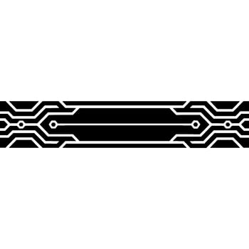 Minimalist Circuit Board , Black White Digital Pattern vector