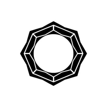 Geometric Black and White Radial Ring vector