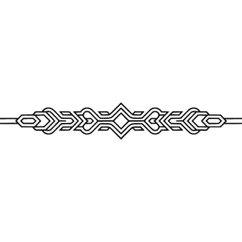 Art Deco Ornamental Divider Geometric Line Art, Minimalist vector