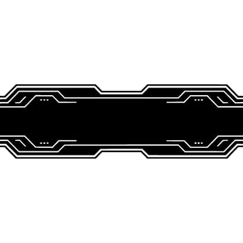 Modern Tech Headerfooter in Black and White vector