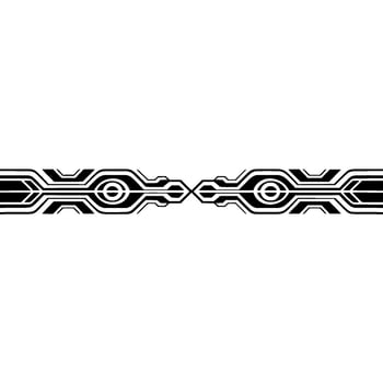 Futuristic Tech Border, Abstract Geometric , Minimalist vector