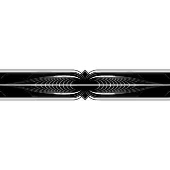 Art Deco Element Elegant Black White Ornament vector