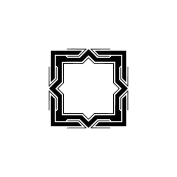 Geometric Star Frame on White, Minimalist , Modern Art vector