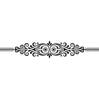Elegant Black and White Ornamental Element on Light Background vector