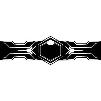 Sleek Techy Hexagon Modern Black White Banner vector