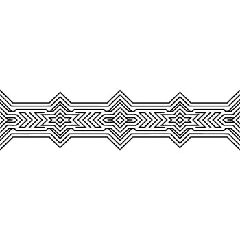 Geometric Border Black Lines on White, Abstract, Minimalist vector