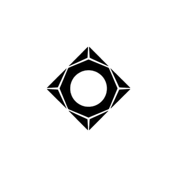 Geometric Black and White Minimalist Abstract on White vector