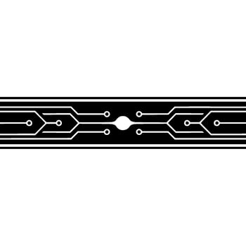 Futuristic Circuit Board Black White With Glowing Center vector