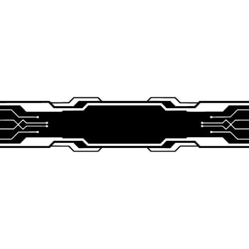 Tech Banner Abstract Black Circuitry on Gray Background vector