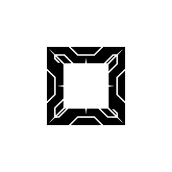 Minimalist Geometric Frame Modern Element on White vector