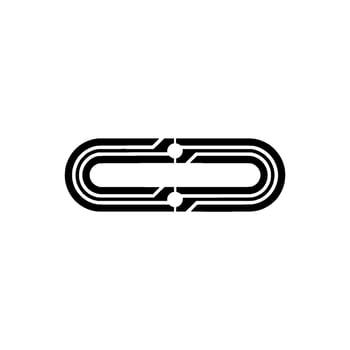Minimalist Tech , Abstract Circuit, Geometric Shapes, Black and White vector