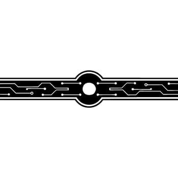 Abstract Circuit Board With Bright Center Circle vector