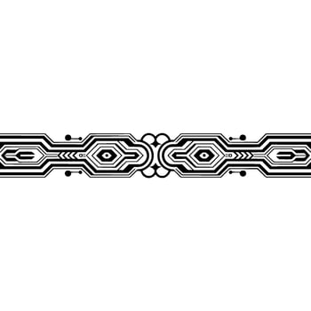 Abstract Tech Border Geometric Line Art on Gradient Background vector