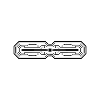 Minimalist Circuit Board on White Technology Background vector