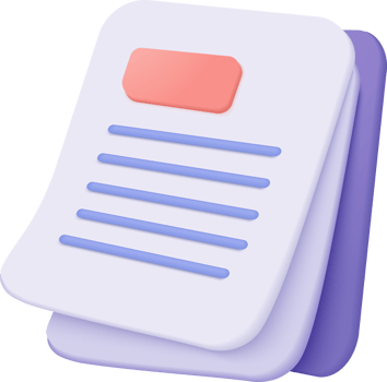 A stack of papers with a red sticker on it png