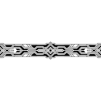 Futuristic Geometric Border Element on Neutral Background vector