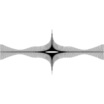 Abstract Minimalist Linear Illustration Eyelike Center With Symmetrical Lines vector