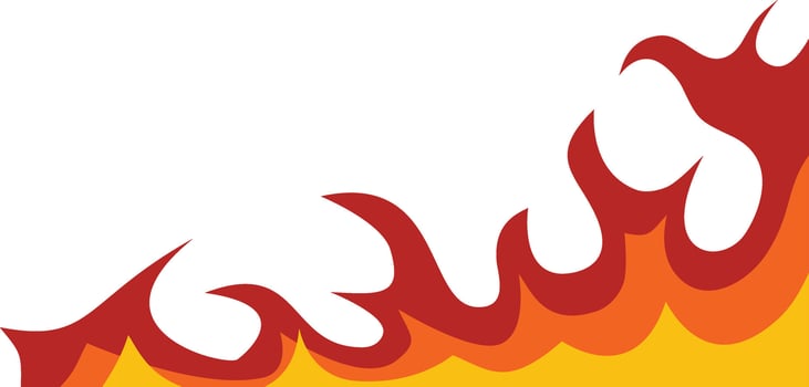 Fire Frame Border Icon. vector