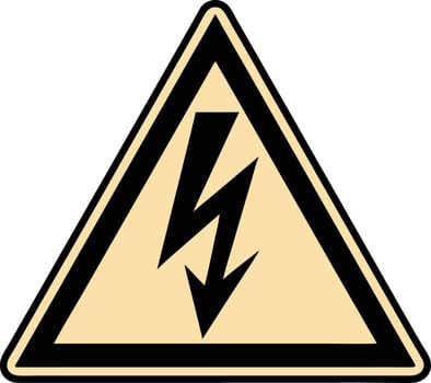 high voltage warning sign electric hazard danger symbol triangle label vector