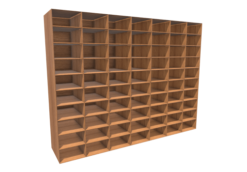 brown 3d wooden shelves on transparent background png
