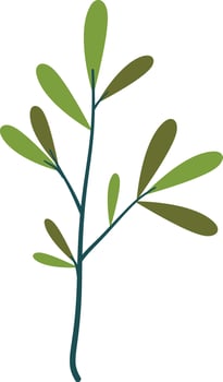 Green Tropical Exotic Leaves on White Background vector