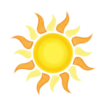 Stylized Sun Illustration png