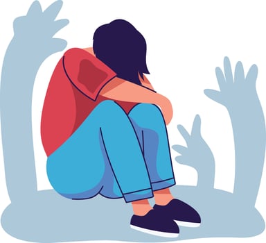 Illustration of a People Mental Disorder on White Background vector
